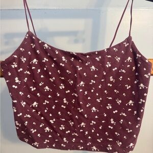 Aeropostale Burgundy Floral Camisole